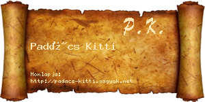 Padács Kitti névjegykártya